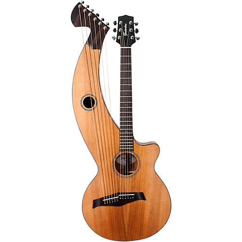 T20HGc Solid Tropical Mahogany 12-String Cutaway Acoustic-Electric Harp Guitar