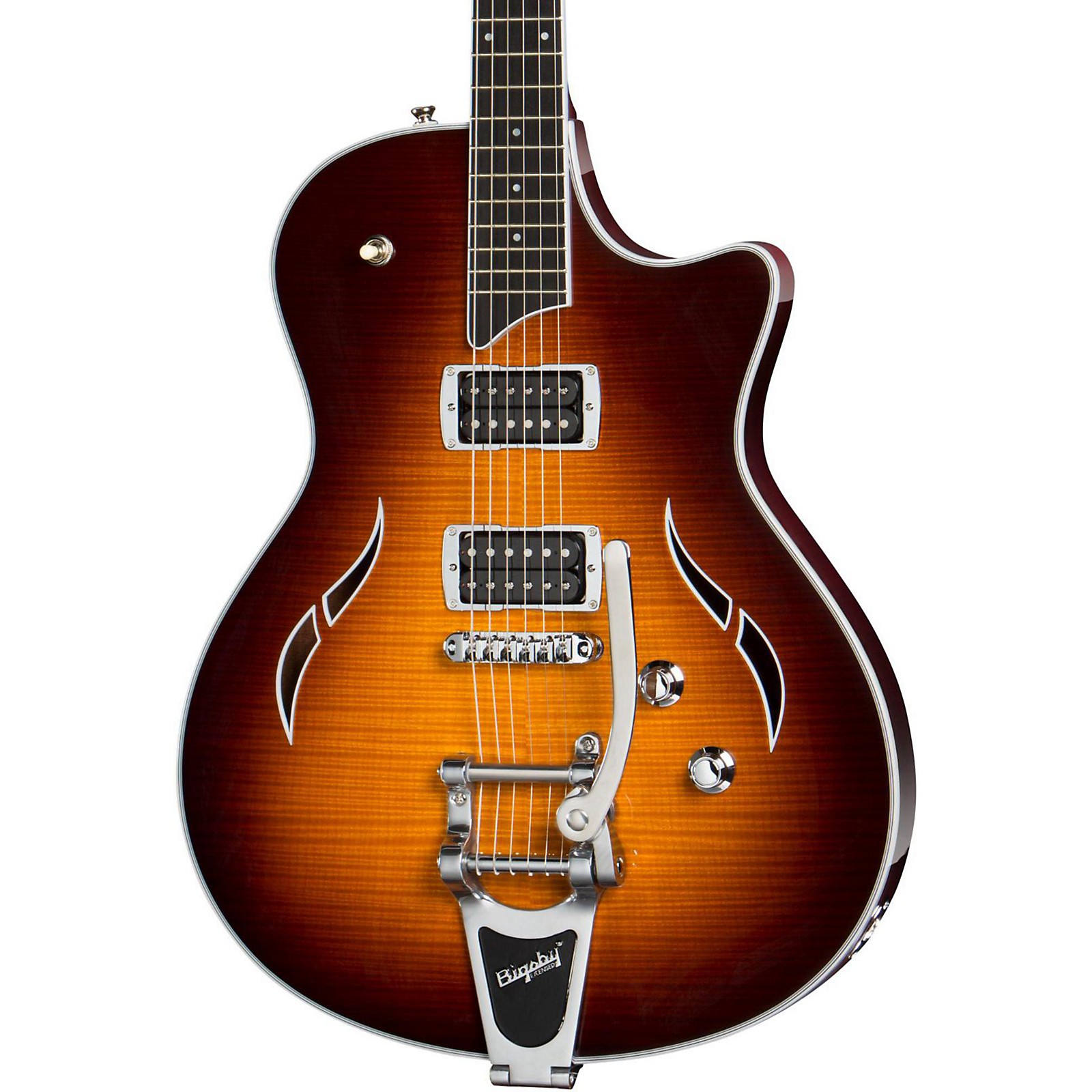 Taylor T3/B SemiHollowbody with Bigsby Electric Guitar Tobacco Sunburst Musician's Friend