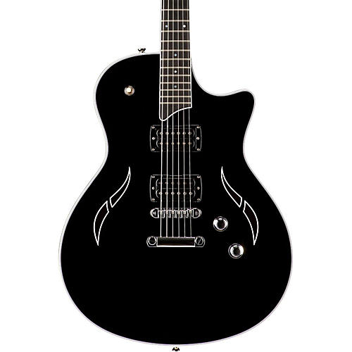 T3 Flame Black Semi-Hollowbody Electric Guitar