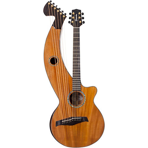 T30HGc Solid Tropical Mahogany 12-String Cutaway Acoustic-Electric Harp Guitar
