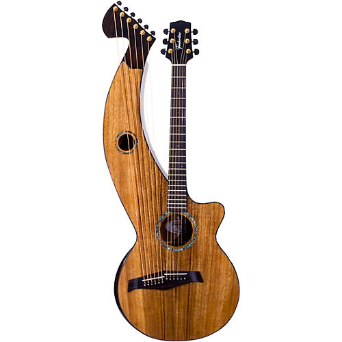 T70HGc Solid Silkwood 12-String Cutaway Acoustic Harp Guitar