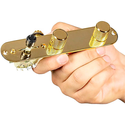 920d Custom T7W Upgraded Replacement 7-Way Control Plate for Telecaster-Style Guitar Gold