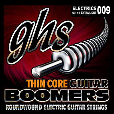 GHS TC-GBXL Thin Core Boomers Extra Light Electric Guitar Strings (9-42)