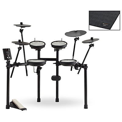 Roland TD-1DMKX V-Drums Electronic Drum Set With Additional Larger Ride Cymbal and TDM-10 Drum Mat