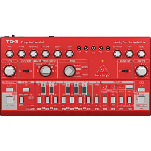 Behringer TD-3 Analog Bass Line Synthesizer Red