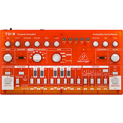 Behringer TD-3-TG Analog Bass Line Synthesizer - Tangerine