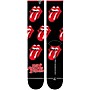 Perri's THE ROLLING STONES ALLOVER DISTRESSED TONGUES DYE SUB SOCK Black