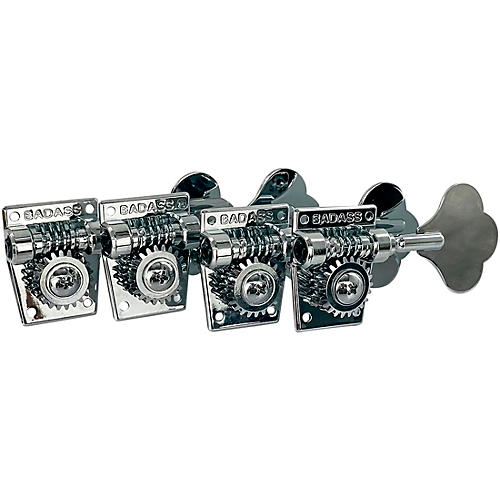 Leo Quan Badass TK-7817 OGT Open-Gear Small Post 4-in-Line Bass Tuning Machines Chrome