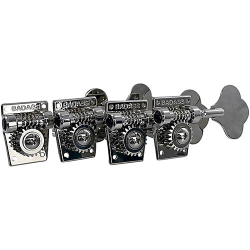 Leo Quan Badass TK-7817 OGT Open-Gear Small Post 4-in-Line Bass Tuning Machines Nickel