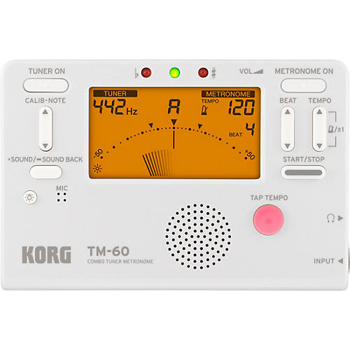 KORG TM-60 Tuner Metronome White