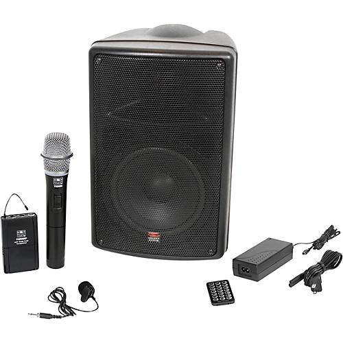 TQ8-24VHN Traveler Quest 8 TQ8 Battery Powered PA Speaker With 2 Receivers, One Lavalier and One Handheld Microphone