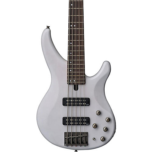 Yamaha TRBX505 5-String Premium Electric Bass Guitar Transparent White Rosewood Fretboard