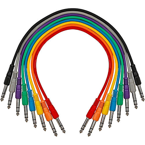Live Wire TRS-TRS Straight-Straight Patch Cable 8-Pack 17 in.
