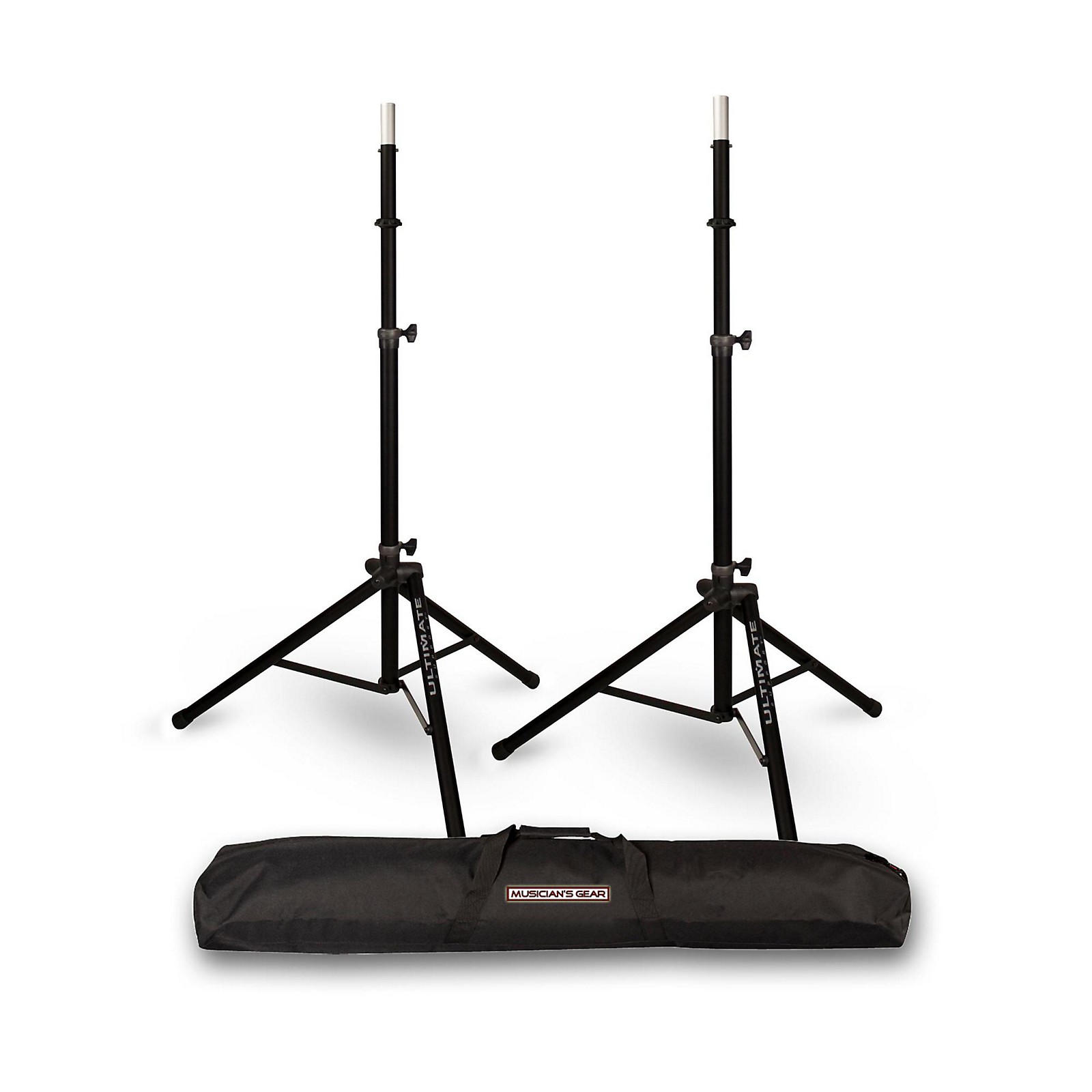 Ultimate Support TS85 Speaker Stand 2Pack with Musicians Gear Speaker
