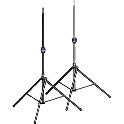 Ultimate Support TS-99BL Tall Leveling-Leg Speaker Stand Pair Black