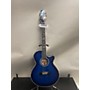 Used Takamine TSP100 DBS Acoustic Electric Guitar Trans Blue