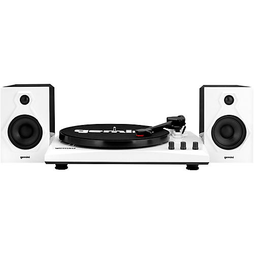 Gemini TT-900BW Vinyl Record Player Turntable With Bluetooth and Dual Stereo Speakers Black/White Condition 1 - Mint