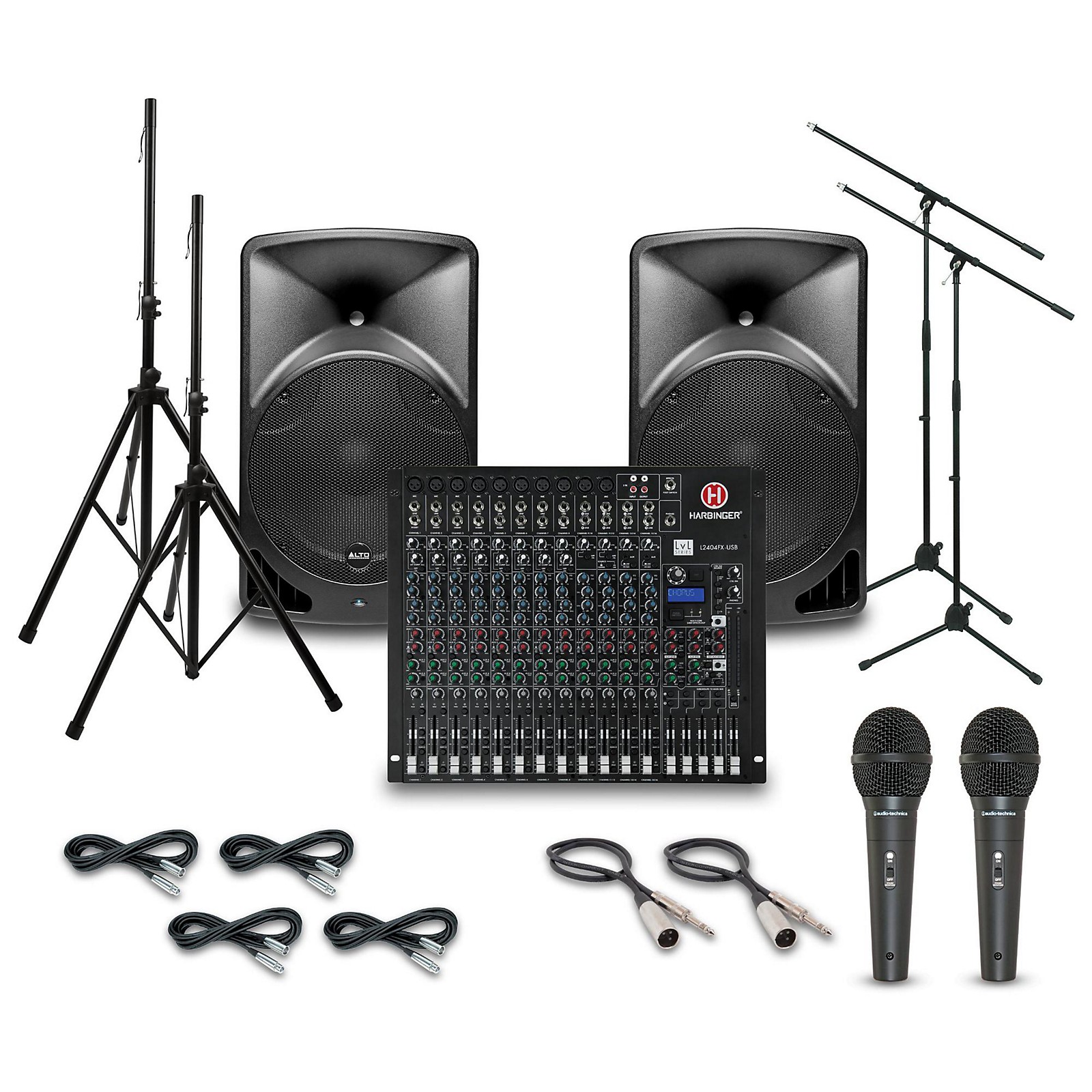 Alto TX15USB with Harbinger L1202FX Mixer PA System Musician's Friend