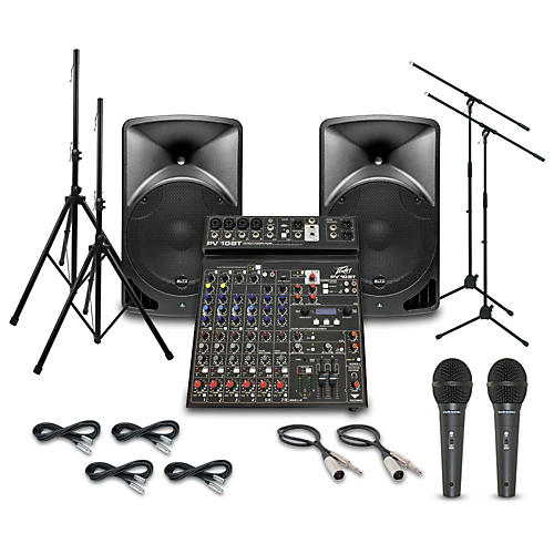 TX15USB with Peavey PV10BT Mixer PA System