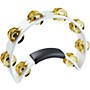 Rhythm Tech Tambourine with Brass Jingles White 9.5 In