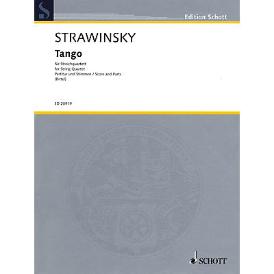 Schott Tango String Ensemble Series Softcover Composed by Igor Stravinsky Arranged by Wolfgang Birtel
