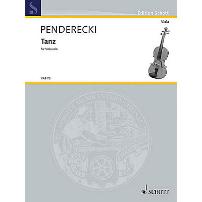 Schott Tanz (Viola Solo) String Solo Series Softcover