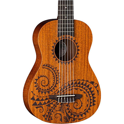 Tattoo 6 String Baritone Satin Mahogany Ukulele with Gigbag