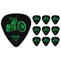 Pick Boy Tattoo Green Chopper Celltex Guitar Picks .75 mm 10 Pack