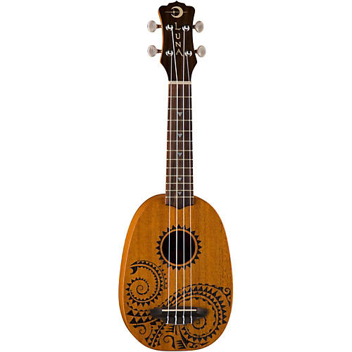 Luna Guitars Tattoo Pineapple Soprano Ukulele Mahogany