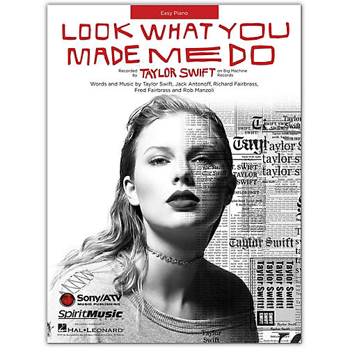 Hal Leonard Taylor Swift - Look What You Made Me Do Easy Piano Sheet Music