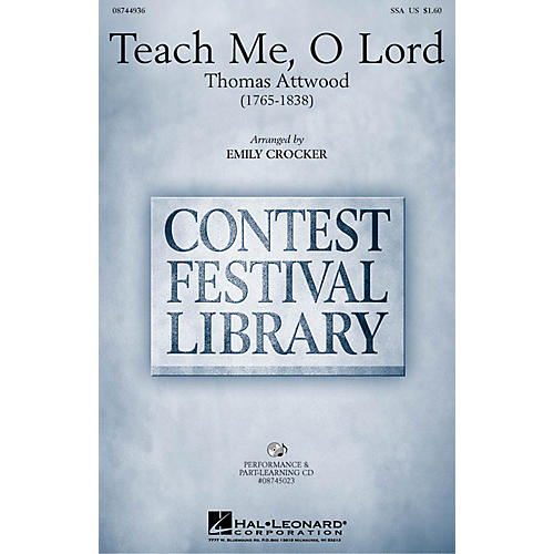 Hal Leonard Teach Me, O Lord VoiceTrax CD Arranged by Emily Crocker