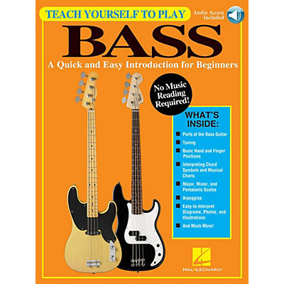 Hal Leonard Teach Yourself To Play Bass - A Quick & Easy Introduction For Beginners (Book/Online Audio)