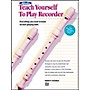 Alfred Teach Yourself to Play Recorder Book