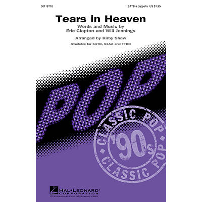 Hal Leonard Tears in Heaven TTBB A Cappella by Eric Clapton Arranged by Kirby Shaw