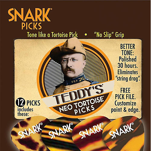 Snark Teddy's Neo Tortoise Guitar Picks 1.0 mm 12 Pack