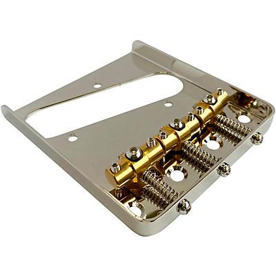 AxLabs Tele-Style Steel Plate Bridge with Brass Swivel Saddles