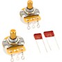 Fender Telecaster 250K Solid Shaft Potentiometer and Capacitor Kit 2-Pack