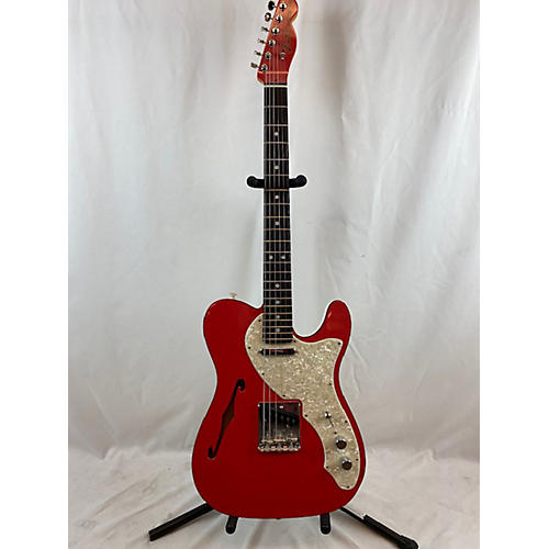 Fender Telecaster Thinline Two Tone Limited Edition Hollow Body Electric Guitar Fiesta Red