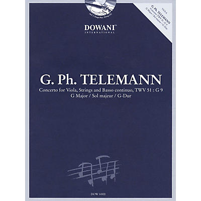 Dowani Editions Telemann: Concerto for Viola, Strings and Basso Continuo TWV 51:G9 in G Major Dowani Book/CD Series
