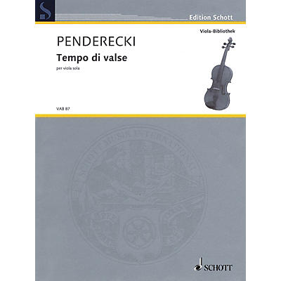 Schott Tempo di Valse (Viola Solo) String Solo Series Softcover