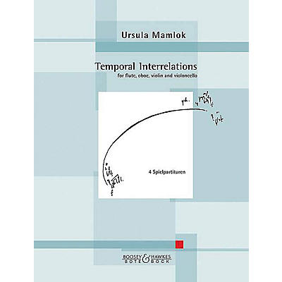 Hal Leonard Temporal Interrelations For Flute, Oboe, Violin, Cello (set Of 4 Playing Scores) Boosey & Hawkes