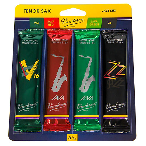 Vandoren Tenor Saxophone Jazz Reed Sample Pack Strength - 3.5