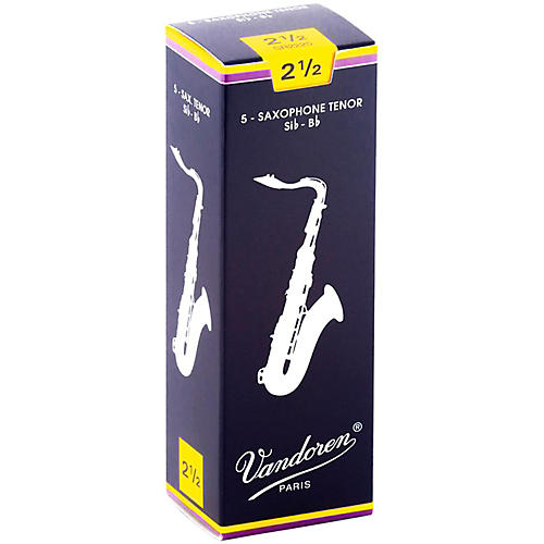 Vandoren Tenor Saxophone Reeds Strength 2.5 Box of 5