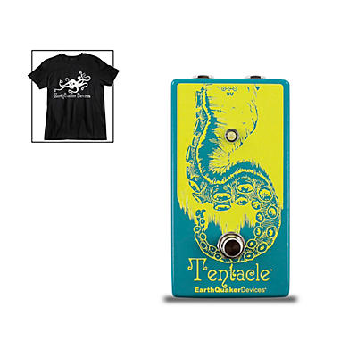 Earthquaker Devices Tentacle V2 Analog Octave Up and Octoskull T-Shirt Large Black