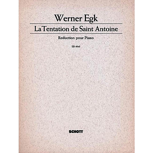 Schott Tentation De St. Antoine Schott Series  by Werner Egk