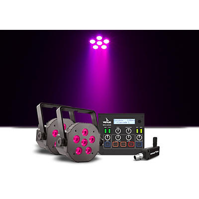 Venue Tetra Control 2 Intuitive DMX Controller with Venuelink ML-TAXP4 Dongle and Two Tetra 6 VI Wash Light