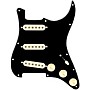 920d Custom Texas Grit Loaded Pickguard for Strat With Aged White Pickups and Knobs and S5W Wiring Harness Black