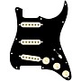 920d Custom Texas Grit Loaded Pickguard for Strat With Aged White Pickups and Knobs and S7W-MT Wiring Harness Black