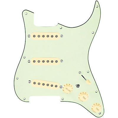 920d Custom Texas Grit Loaded Pickguard for Strat With Aged White Pickups and Knobs and S7W-MT Wiring Harness