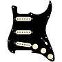 920d Custom Texas Grit Loaded Pickguard for Strat With Aged White Pickups and Knobs and S7W Wiring Harness Black